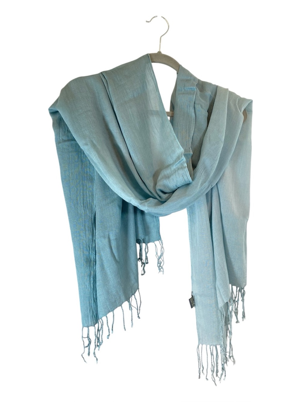 CITY WEAR WOMEN Veritas Light Aqua Hombre Scarf Wrap Tassels